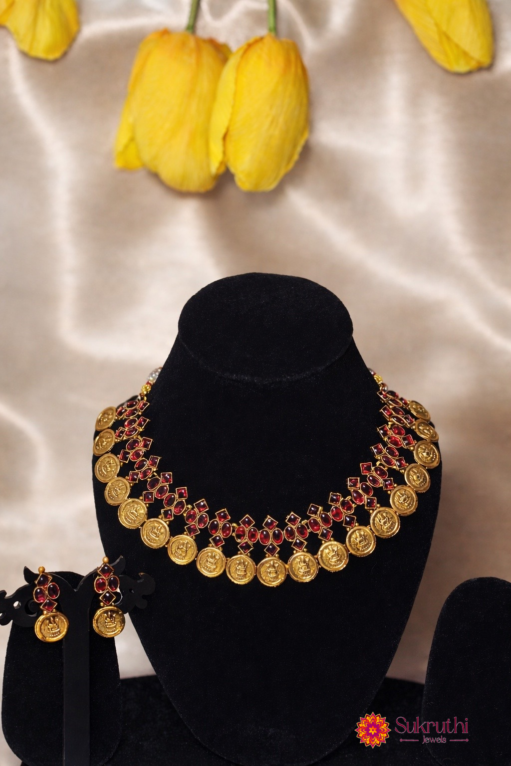 RUBY AND LAKSHMI NECKLACE