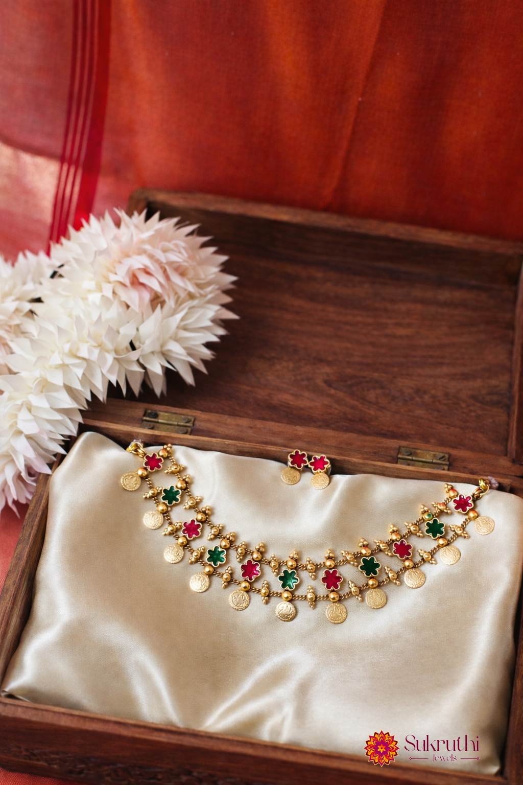 COIN FLOWER MIX NECKLACE