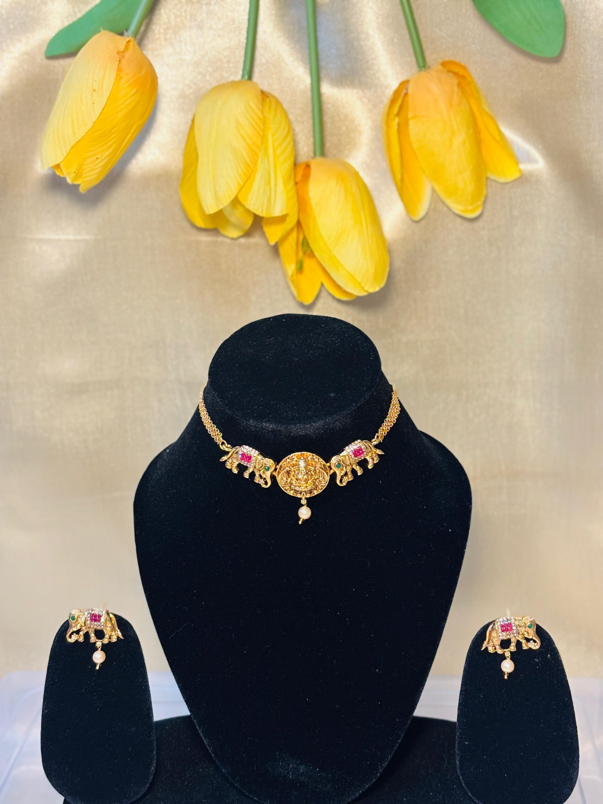 LAKSHMI AND ELEPHANT  CHOCKER